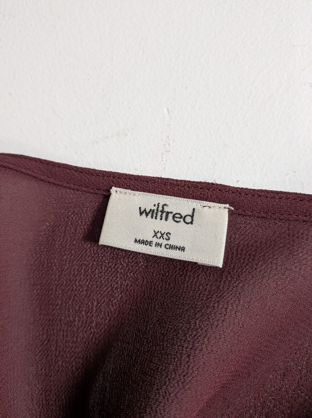 New Wilfred Lina Feminine Wrap Dress Midi Red Rust Size XXS Lined Front Tie - Picture 10 of 16